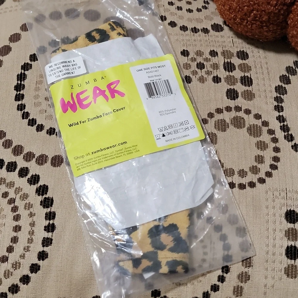 Zumba Fitness animal print covering face mask covering